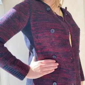 Purple and Red Knitted  Sweater